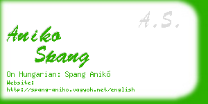 aniko spang business card